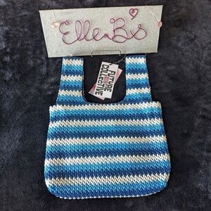 Blue Crochet Handbag